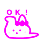 ゆっくりウサギ ピンク（個別スタンプ：6）