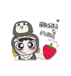 Miss. Rena and Penguin..^^（個別スタンプ：26）