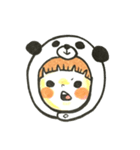 きのこ頭の女の子with猪。（個別スタンプ：6）