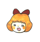 きのこ頭の女の子with猪。（個別スタンプ：7）