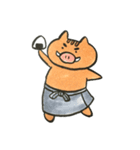 きのこ頭の女の子with猪。（個別スタンプ：15）