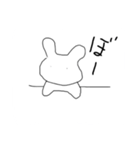 無気力になった毒舌うさぎ（個別スタンプ：1）
