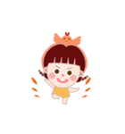 Orange Girl Homi and Fork（個別スタンプ：6）