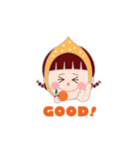 Orange Girl Homi and Fork（個別スタンプ：8）