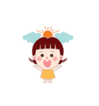 Orange Girl Homi and Fork（個別スタンプ：13）