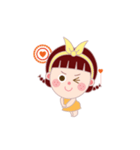 Orange Girl Homi and Fork（個別スタンプ：21）