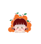 Orange Girl Homi and Fork（個別スタンプ：24）