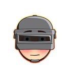 PUBG Helmet Head（個別スタンプ：7）