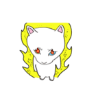 White cat Tiles and he's friends（個別スタンプ：7）