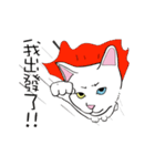 White cat Tiles and he's friends（個別スタンプ：11）
