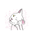 White cat Tiles and he's friends（個別スタンプ：20）