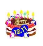 12月の誕生日☆日付入り☆ケーキでお祝い♪（個別スタンプ：11）