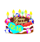 12月の誕生日☆日付入り☆ケーキでお祝い♪（個別スタンプ：16）