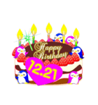 12月の誕生日☆日付入り☆ケーキでお祝い♪（個別スタンプ：21）