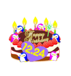 12月の誕生日☆日付入り☆ケーキでお祝い♪（個別スタンプ：24）