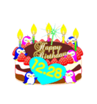 12月の誕生日☆日付入り☆ケーキでお祝い♪（個別スタンプ：28）