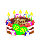 12月の誕生日☆日付入り☆ケーキでお祝い♪（個別スタンプ：30）
