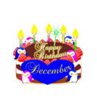 12月の誕生日☆日付入り☆ケーキでお祝い♪（個別スタンプ：32）