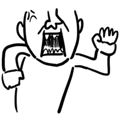 [LINEスタンプ] nervous breakdown man