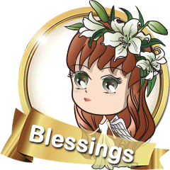 [LINEスタンプ] Blessings(2):Language of flower - Angel