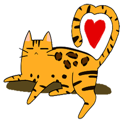 [LINEスタンプ] Mibo the Bengal cat's daily life