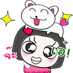 [LINEスタンプ] Miss. Sayaka and cat..^^