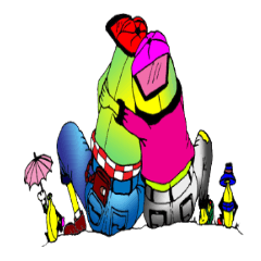 [LINEスタンプ] pa jeaw ＆ shaeng jeaw