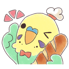 [LINEスタンプ] ぷる店長の小鳥ベーカリー