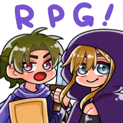 [LINEスタンプ] RPG風スタンプ～勇者＆魔女編～