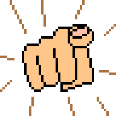[LINEスタンプ] pixel hand
