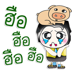 [LINEスタンプ] Mr. Kanaka and pig..^^