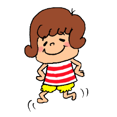 [LINEスタンプ] 元気な女の子 ルンちゃん