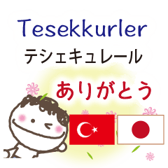 [LINEスタンプ] トルコ語と日本語