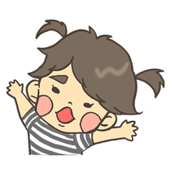 [LINEスタンプ] 髪の毛フッサフサな赤ちゃん
