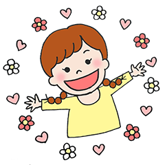 [LINEスタンプ] 使えばハッピー♡三つ編み女の子のスタンプ