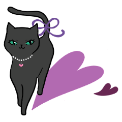 [LINEスタンプ] 黒猫のサラ