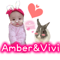 [LINEスタンプ] Amber＆Vivi