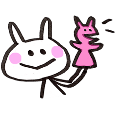 [LINEスタンプ] しろうさぎちゃん