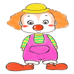 [LINEスタンプ] A little clown Ablo