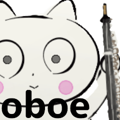 [LINEスタンプ] orchestra Oboe everyone English versionの画像（メイン）