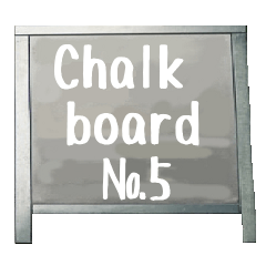 [LINEスタンプ] Chalk board 5 (English)