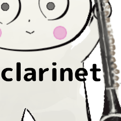 [LINEスタンプ] orchestra clarinet everyone English ver