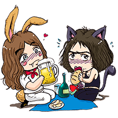 [LINEスタンプ] Lan＆Chii Time