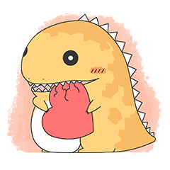 [LINEスタンプ] Gulong Gulong-fat dinosaurs are coming！