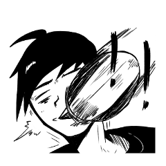 [LINEスタンプ] DARK VOLLEYBALL PLAYER