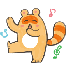 [LINEスタンプ] ほぼほぼたぬきが動きがち