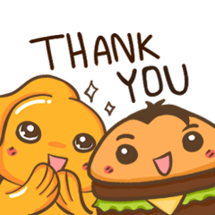 [LINEスタンプ] Goldfish ＆ Burgersman