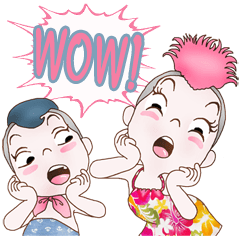 [LINEスタンプ] Mumu and Momo cheerful