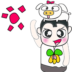 [LINEスタンプ] ....Mr. Sawamura and Pig....^_^