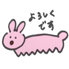 [LINEスタンプ] 雑な割に使えるうさぎ